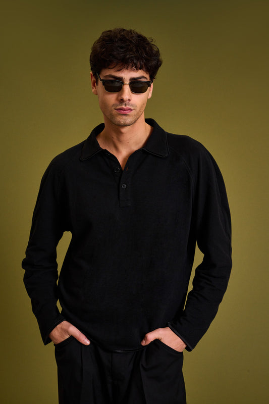The Black Silk Polo