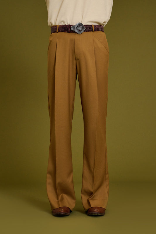 Tobacco Bootcut Trousers