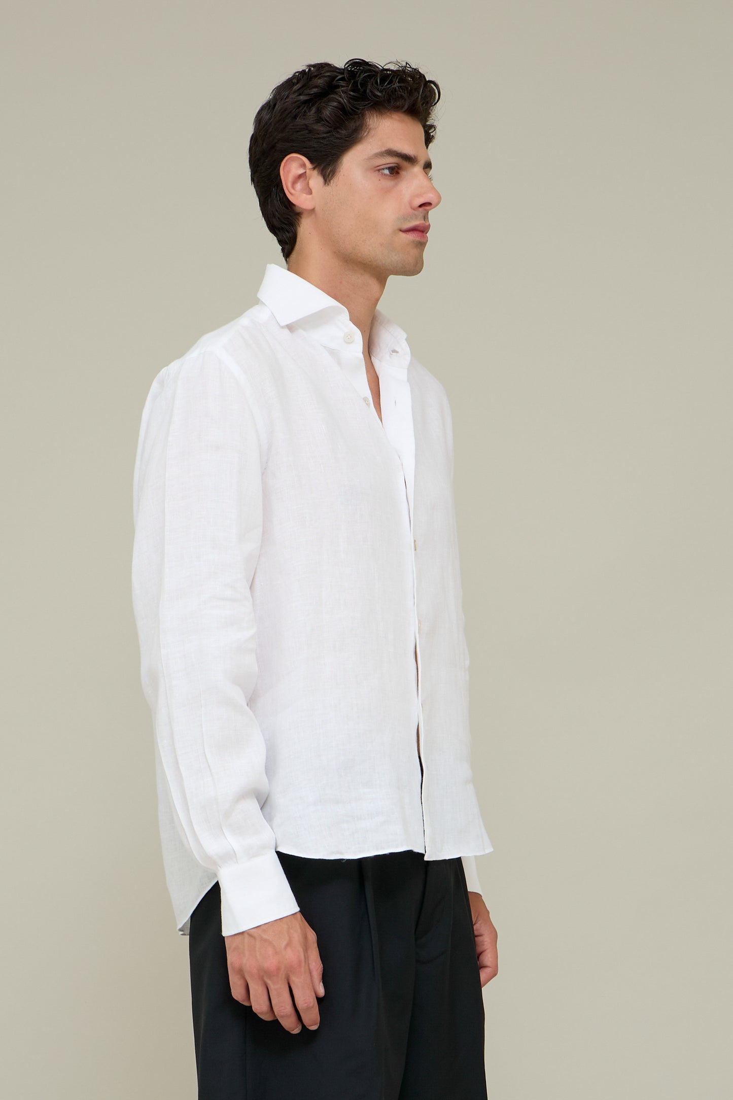 Italiano Linen Shirt - Optical White