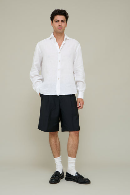 Italiano Linen Shirt - Optical White