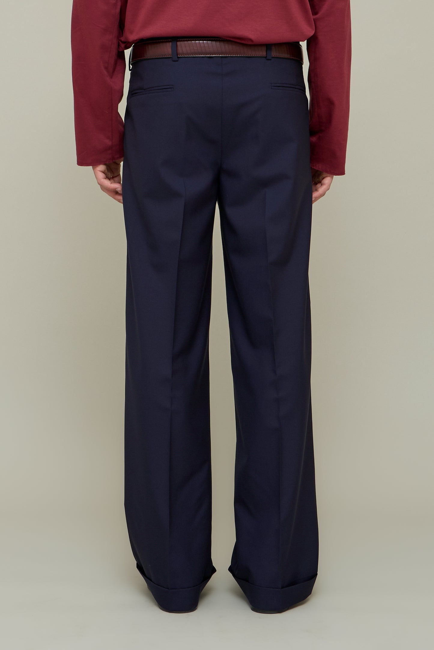 Leather Belt - Bordeaux