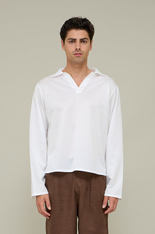 Soffio Polo Longsleeve - White