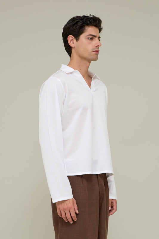 Soffio Polo Longsleeve - White