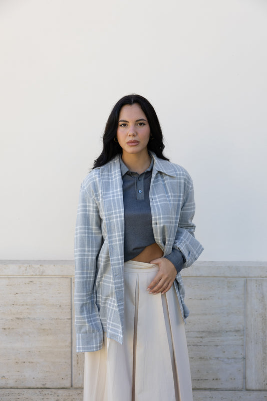 OVERSHIRT CLEAR GREY PLAID