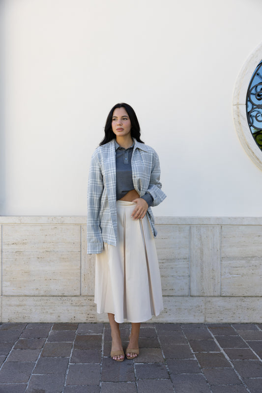 OVERSHIRT CLEAR GREY PLAID