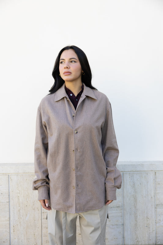 OVERSHIRT GREIGE CAMEL