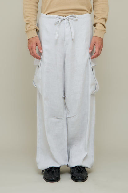 Linen Parachute Cargo - Ice Grey