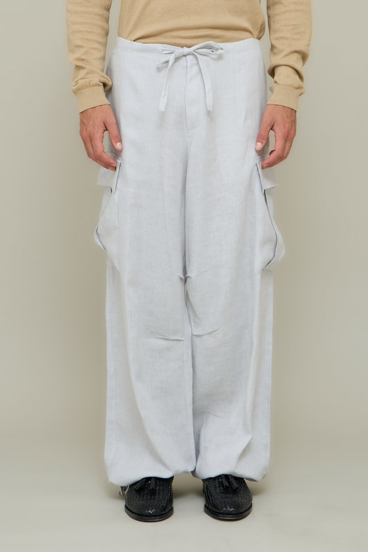 Linen Parachute Cargo - Ice Grey