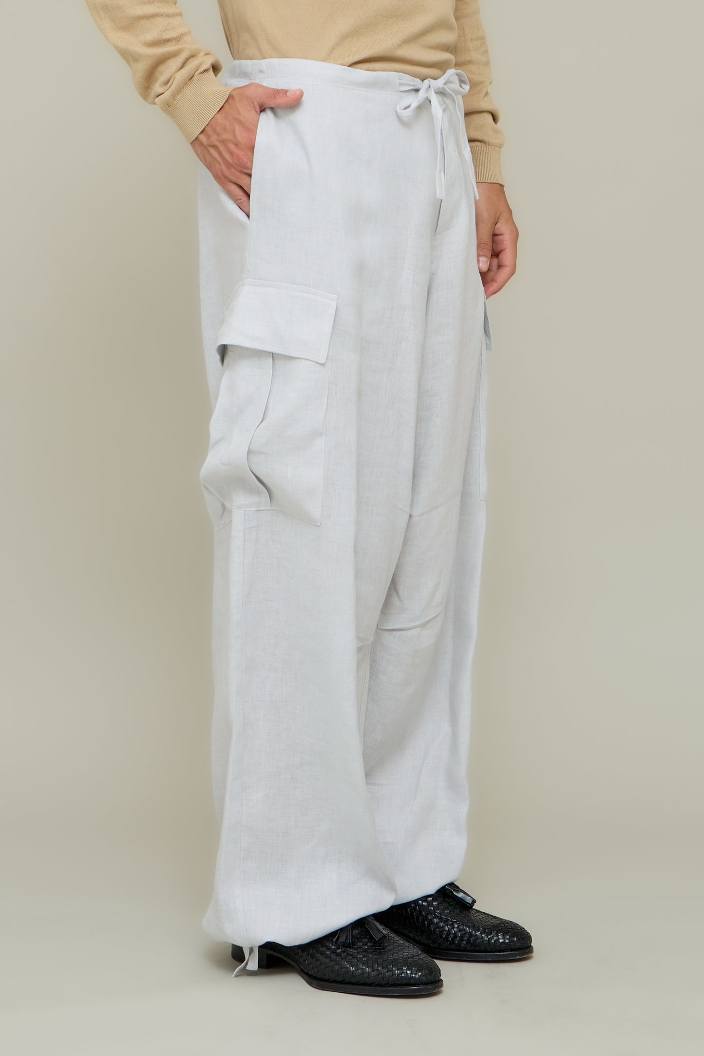 Linen Parachute Cargo - Ice Grey